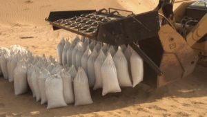 Sandbag Attachment for Flood Control