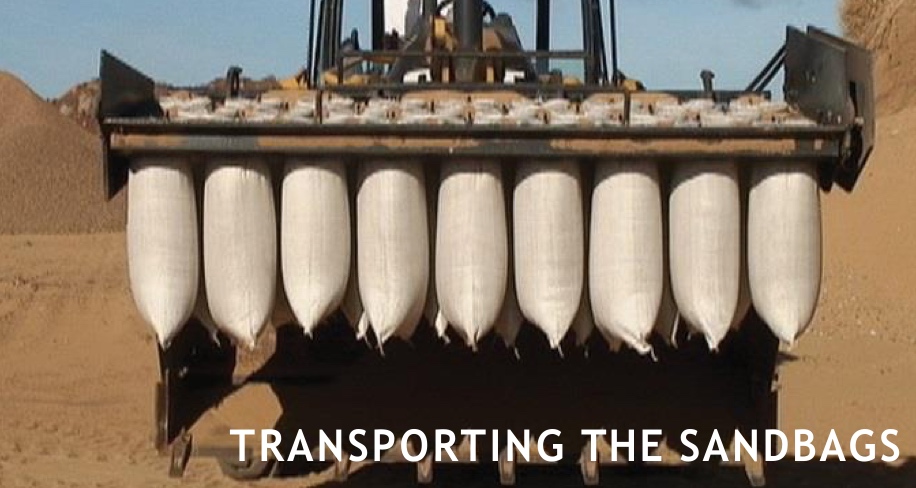 Transporting Sandbags After Filling Transporting Sandbags After Filling