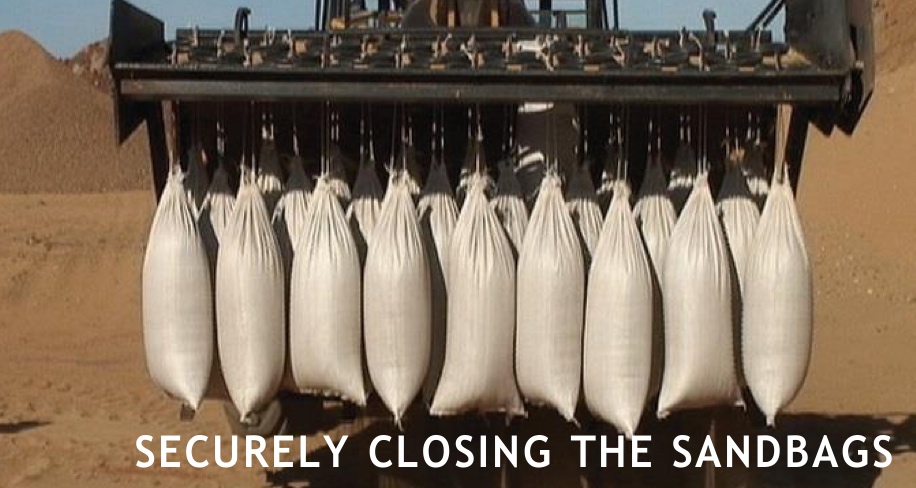 Securely Closing Filled Sandbags